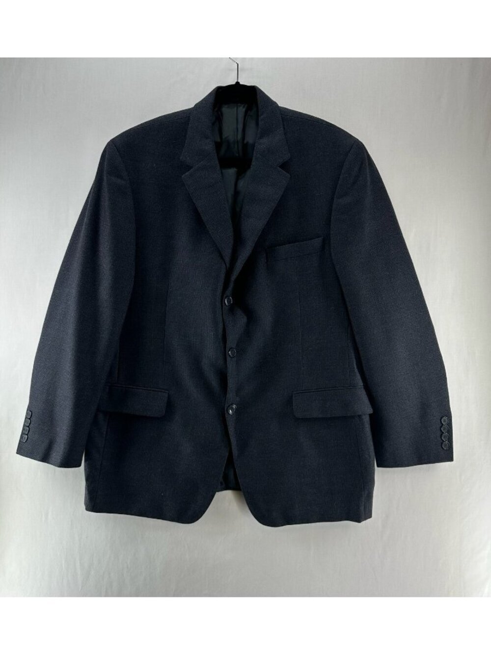 Chereskin Blazer Sport Coat Men 44R 100% Lambswool 3-Button Lined Charcoal Gray